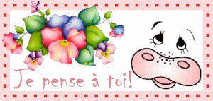 Gif animé je pense à toi vache